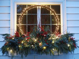 Lighted Christmas container